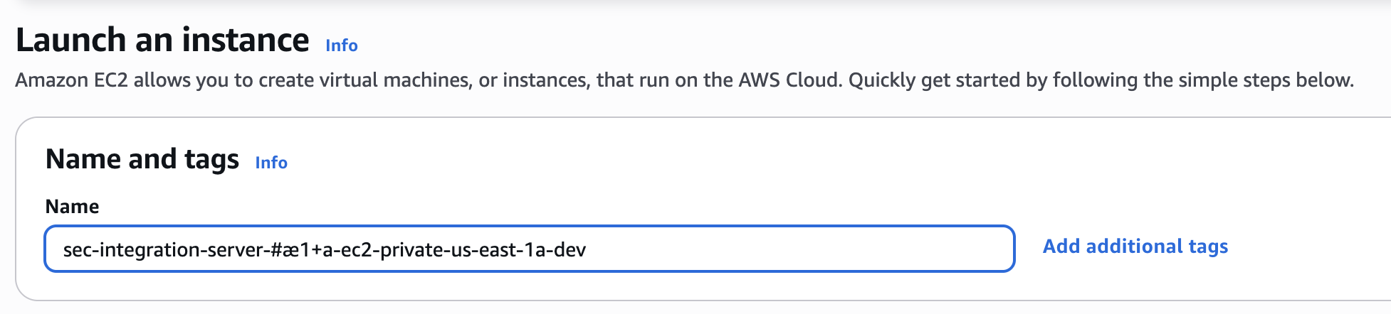 Key AWS Naming Standards: character Compliance